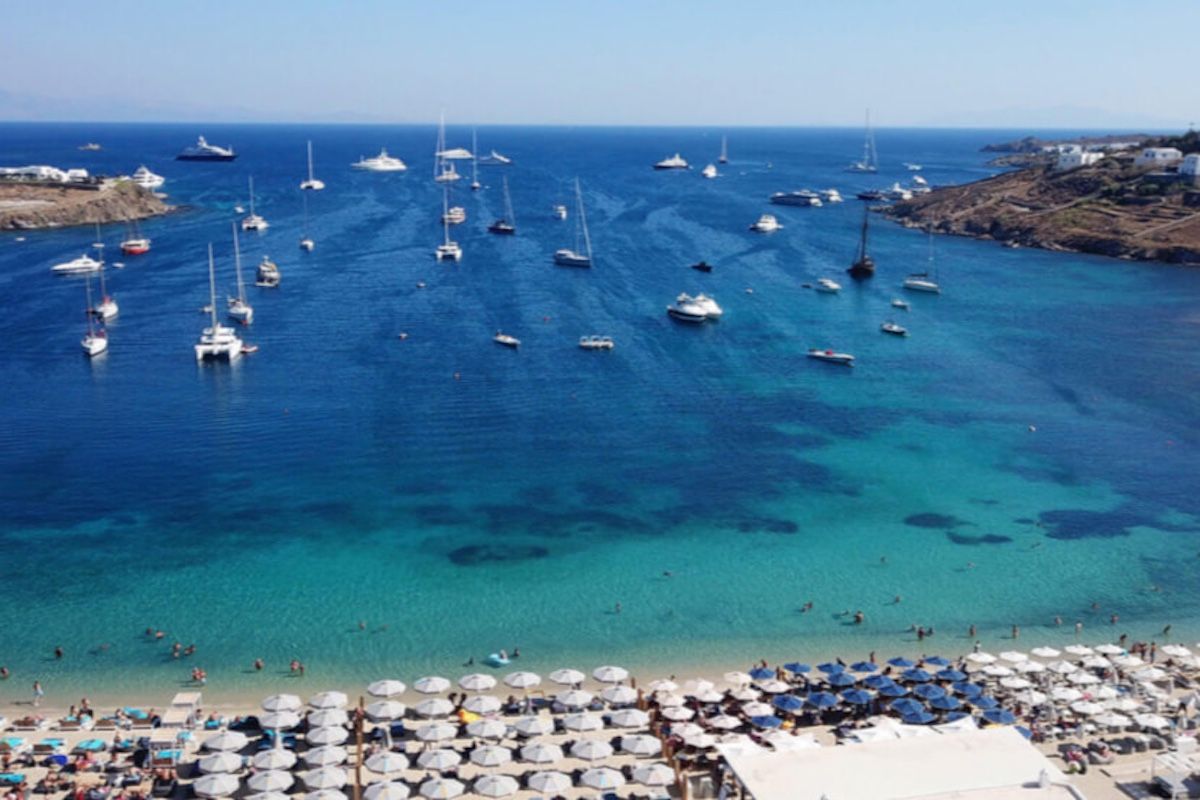Ornos beach, Mykonos car rentals, Mykonos rent-a-car